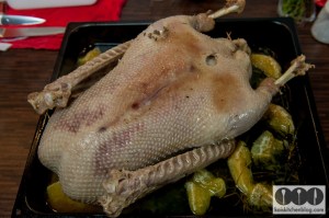 Gans aus dem Backofen. Zu Weihnachten oder anderen Festen genau das Richtige.