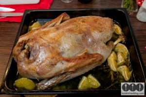 Gans aus dem Backofen. Zu Weihnachten oder anderen Festen genau das Richtige.