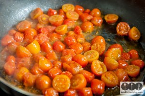 Kais Kitchen Blog Spaghetti mit Tomaten und Knoblauch