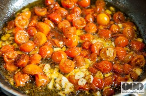 Kais Kitchen Blog Spaghetti mit Tomaten und Knoblauch